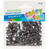 2. Craft With Fun Cekiny Łamane Okrągłe Metaliczne Szare 384016